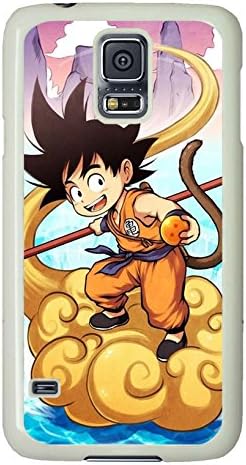 S5 Case, Galaxy S5 Case, Unique Design Dragon Ball Z Goku Samsung Galaxy S5 Hard PC Plastic White Case Protective Shockproof Case Cover for New Galaxy S5