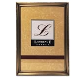 Lawrence Frames Antique Brass 8 by 12-Inch Picture Frame, Bead Border Design