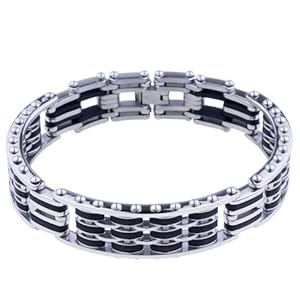 Pugster Men's Stainless Steel Bracelet Mens Stainless Steel Bracelet