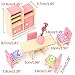 KINGSO Wooden Miniature Furniture Set Doll House Kids Toy Gift Dining Room