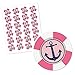 Big Dot of Happiness Ahoy - Nautical Girl - Baby Shower or Birthday Party Circle Sticker Labels - 24 Count