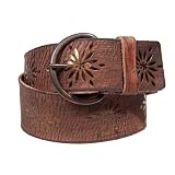 Womens New Brown Genuine Leather Belt 2.25 Inches By Landes