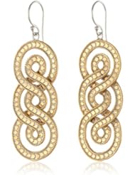 Anna Beck Designs "Timor Twisted" 18k Gold-Plated Large Double Infinity Twisted Drop Earrings