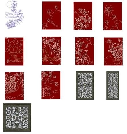 Brother Embroidery Machine Card AND TO ALL A 