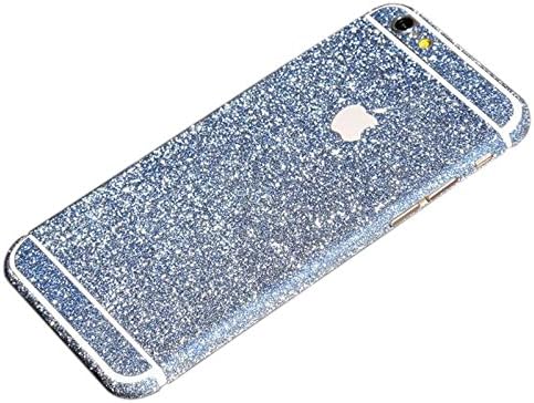 Fochutech Beauty Crystal Glitter Bling Full Body Decals Anti Scraf Waterproof Sticker Protect Case Skin for Apple Iphone 6Plus 6S Plus 5.5 Inch (Blue)