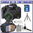 Canon EOS Rebel XS (a.k.a. 1000D) SLR Digital Camera Kit w/ 18-55mm IS Lens + Spare LP-E5 Battery + 16GB + Beginners Essentials K#2