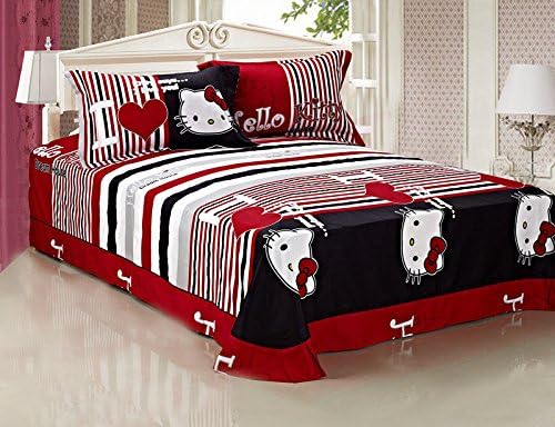 Hello Kitty Bedding for Kids Cartoon Duvet Cover Sets Single Twin