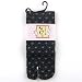 Asanoha Tabi Fashion Midcalf Socks 7 Inch Cuff, Black