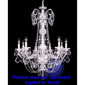 Schonbek 1346 Silver Imperial Crystal Nine Light Up Lighting Chandelier from the Imperial...