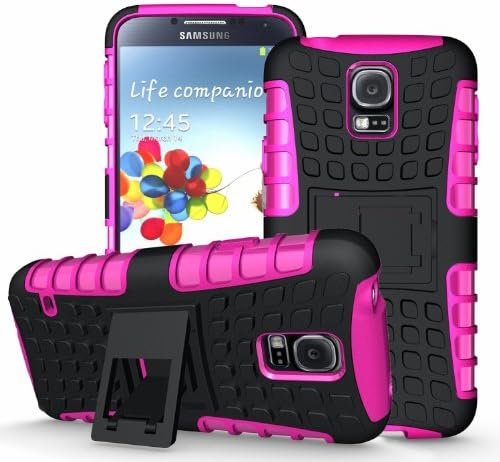 Zek Heavy Duty Rugged Cover Case for Samsung Galaxy S5 SV S V Smart Phone (Pink)