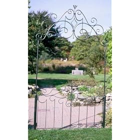Fountain Bleu Arbor w  gate from Arbors & Trellises