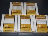 Set of (5) Individually Sealed AMPEX 381 8-Track 80 minute Recording Cartridges. 400 minutes of recording time! New old stock.