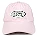 Trendy Apparel Shop Established 1973 Embroidered 45th Birthday Gift Soft Crown Cotton Cap - Light Pink
