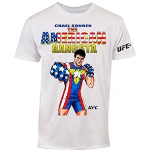 UFC 148 Men's Chael Sonnen American Gangsta T-Shirt (White, XX-Large)