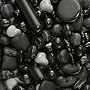 Czech Glass Bead Mix Assorted Shapes Black Mixed (2 Ounce)