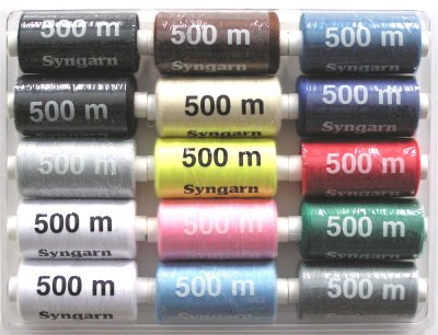 15 x 500 m Nähgarn Syngarn für die Nähmaschine