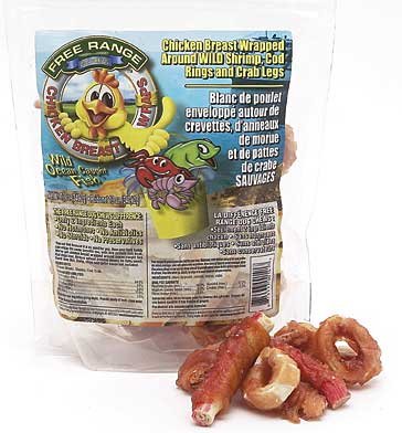 More image Free Range Chicken Breast Wrapped Around Wild Shrimp,Cod Rings & Crab Legs, 12 oz