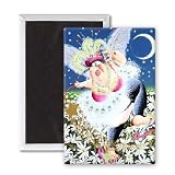 Beryl the Fairy weaves her magic spell as.. - 3x2 inch Fridge Magnet - large magnetic button - Magnet