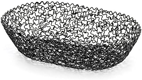 TableCraft BK37409 Boucle Collection 8-1/2" Black Basket