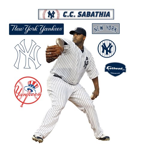 Fathead MLB New York Yankees CC Sabathia Junior Wall Graphic