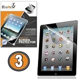 KHOMO 3 Pack Anti-Glare Invisible Screen Film Protector for new Apple iPad 2 (NEWEST VERSION March 2011 release)