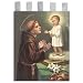 Church Banner - Saint Anthony - Cotton Canvas with Archival Inks and UV Coating - Border Rings for Rod Hanging. Print Size 24"x36"