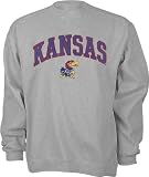 Kansas Jayhawks Grey Tackle Twill Crewneck Sweatshirt