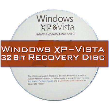 Windows XP & VISTA System Recovery disk Live Boot CD 32 bit DVD. (disc is comparable with Home Basic, Home Premium, Business, and Ultimate)