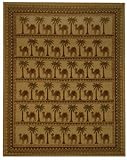 Safavieh HK42A Chelsea Collection Hand-Hooked Camel and Ivory Wool Area Rug, 7-Feet 9-Inch by 9-Feet 9-Inch Safavieh HK42A Chelsea Collection Hand-Hooked Camel and Ivory Wool Area Rug, 7-Feet 9-Inch by 9-Feet 9-Inch