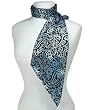 Paisley Turquoise Black Scarf Sash Oblong 7" x 58"