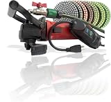 Secco Variable Speed Wet Polisher and 4 Granite Polishing Pad Set