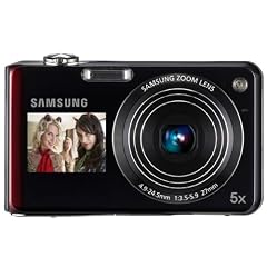 Samsung PL150 Digitalkamera (nur microSD, 12 Megapixel, 5-fach opt. Zoom, duales Display, Bildstabilisierung, Weitwinkel) rot