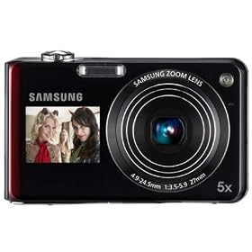 Samsung PL150 - Digital camera - compact - 12.4 Mpix - optical zoom: 5 x - supported memory: microSD, microSDHC - red