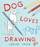 Dog loves drawing