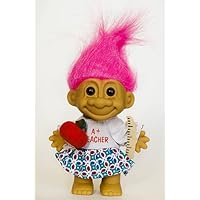 My Lucky A+ TEACHER Troll Doll (Hot Pink Hair)