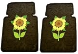 rubber suv mats-Front Car Truck SUV Rubber Floor Mats - Sunflower