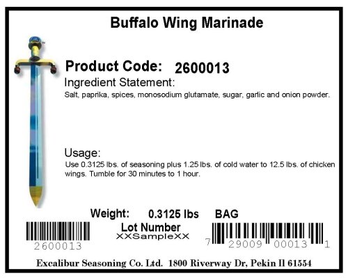 Excalibur Buffalo Wing Marinade, 5-Ounce Units (Pack of 12) by Excalibur