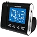 Magnasonic MAG-MM176K AM/FM Projection Clock Radio with Dual Alarm, Auto Time Set/Restore, Temperatu