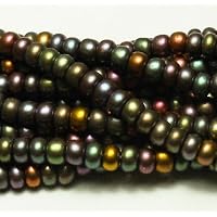 Dark Bronze Iris Metallic Czech 6/0 Seed Bead on Loose Strung 6 String Hank Approx 900 Beads
