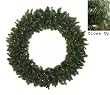 72" Pre-Lit Commercial Canadian Pine Artificial Christmas Wreath - Multi Lights