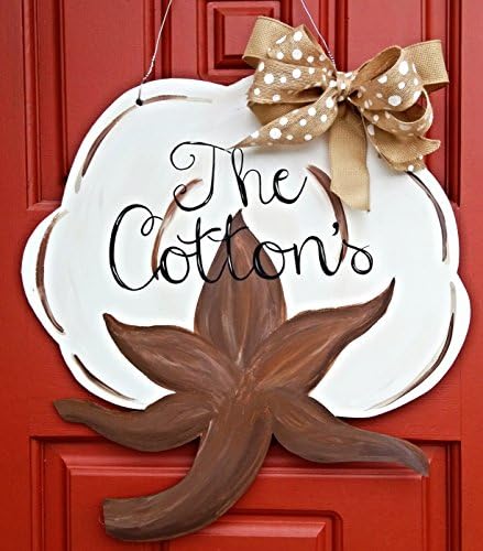 Cotton Boll Door Sign