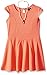 My Michelle Girls' Big Cap Sleeve Skater Dress with Exposed Teeth Back Zipper