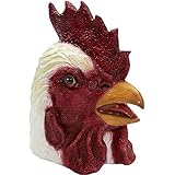 Latex Animal Costume Mask Adult: Rooster