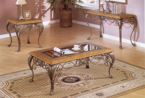 Exquisite Stone Glass Top Table Set