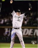 Bobby Jenks Chicago White Sox Autographed 8x10 Photograph with World Series Last Out Inscription