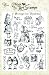 Crafty Secrets 8-Inch by 6-Inch Clear Art Stamps, Greetings From Wonderland