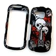 Samsung Continuum i400 (Verizon) Rubberized Snap On Protector Hard Case "Cross 'N Skulls" Design