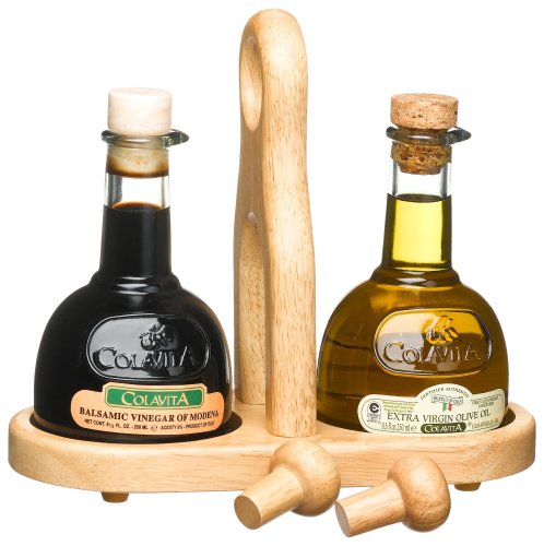 Colavita Extra Virgin Olive Oil and Balsamic Vinegar Cruet Sets (Pack of 3) by Colavita