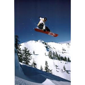 Snowboarder (Getting Air) Sports Poster Print - 24x36