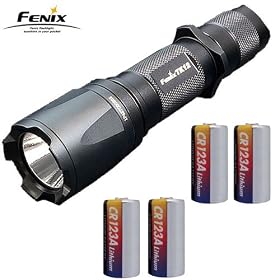 Fenix TK12 225 Lumen Cree XR-E Q5 LED Flashlight With Four 3Volt Lithium Batteries